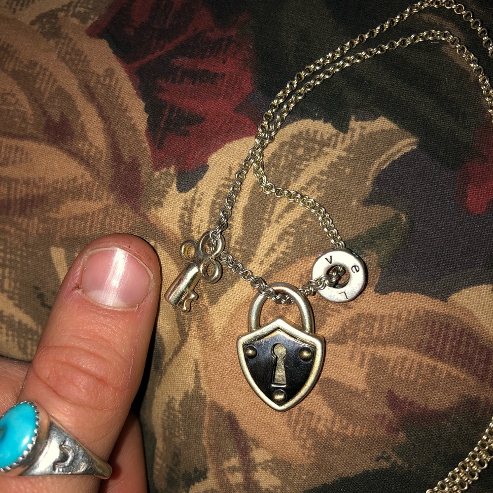 Lock and Key Necklace - Picture 2 of 2